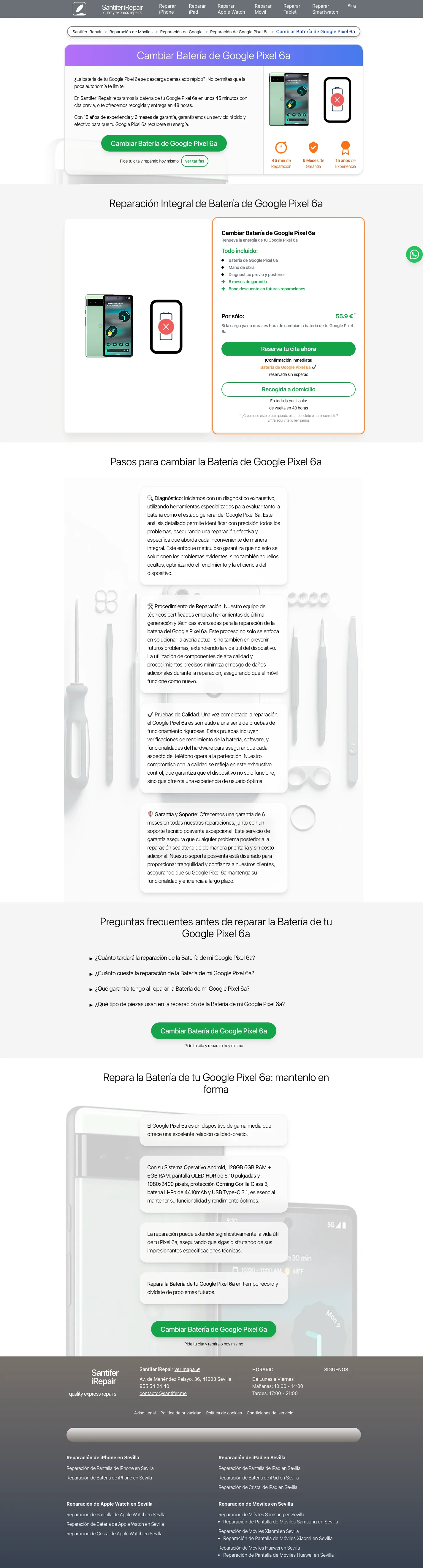 Anatomía de una página programática de reparación