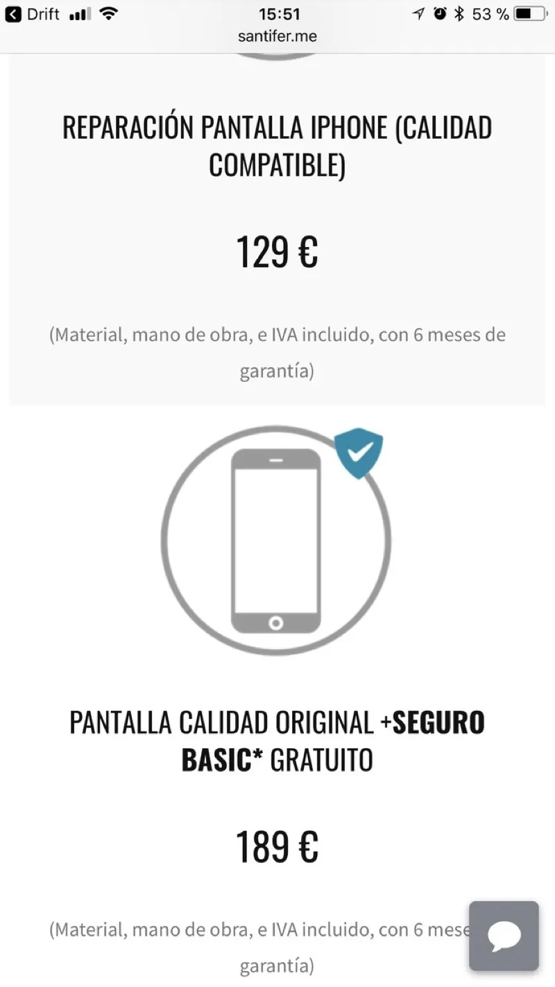 amitbhardwaj.me en Squarespace: página de precios con iconos genéricos